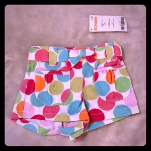 New! Gymboree large bright polka dot shorts